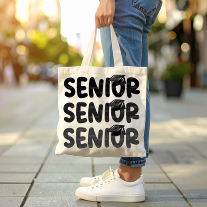 Senior PNG – Black Graduation Cap Lettering Design