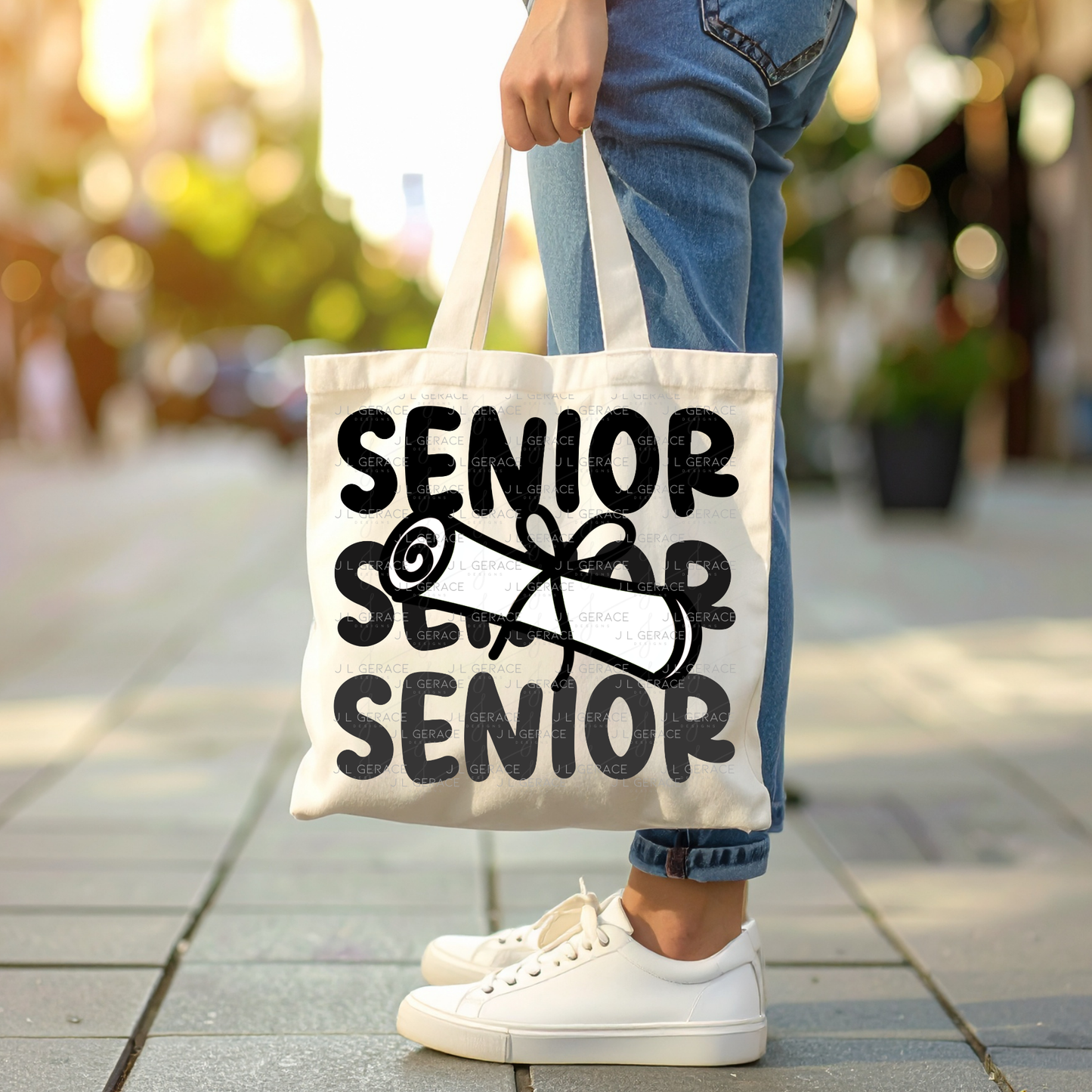 Senior PNG – Black Diploma Graduation Lettering Design