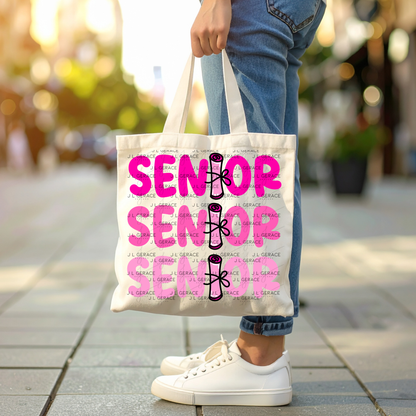 Senior PNG – Pink Diploma Graduation Lettering Design