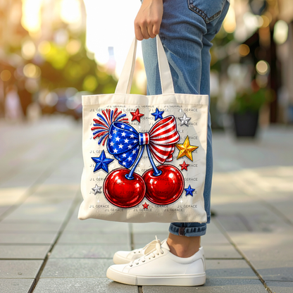 Patriotic Cherry Bow PNG