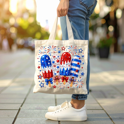 Patriotic Popsicles Fireworks PNG Design