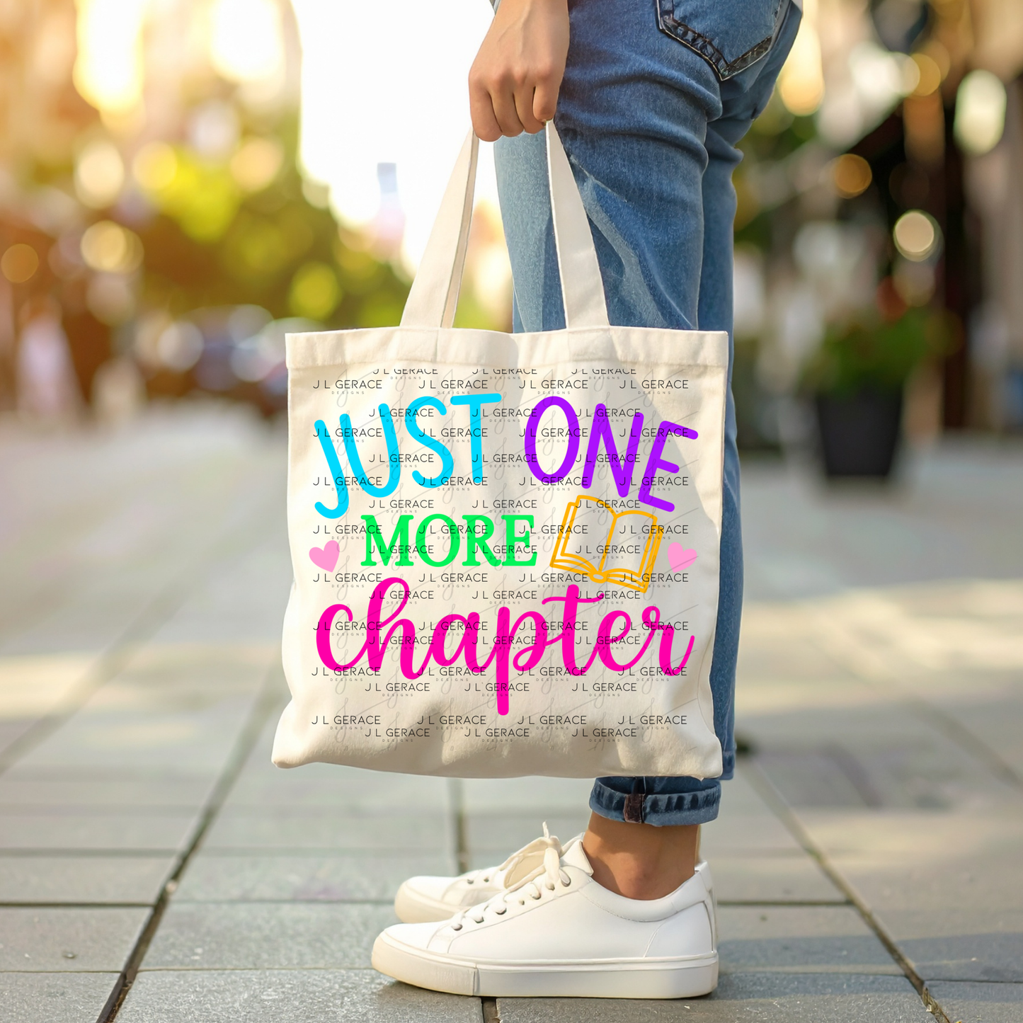 Just One More Chapter Teacher Colorful PNG