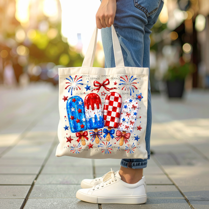 Patriotic Popsicles Bows PNG Design