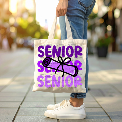 Senior PNG – Purple Diploma Graduation Lettering Design