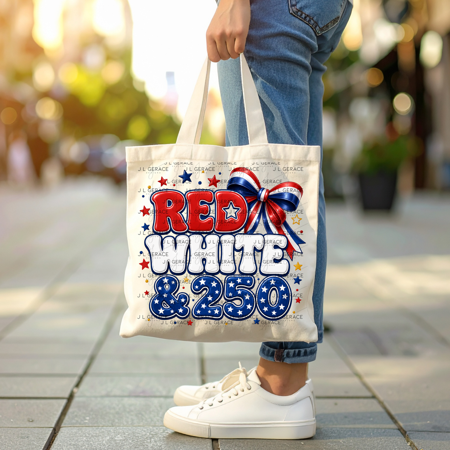 Red White & 250 Patriotic PNG Design