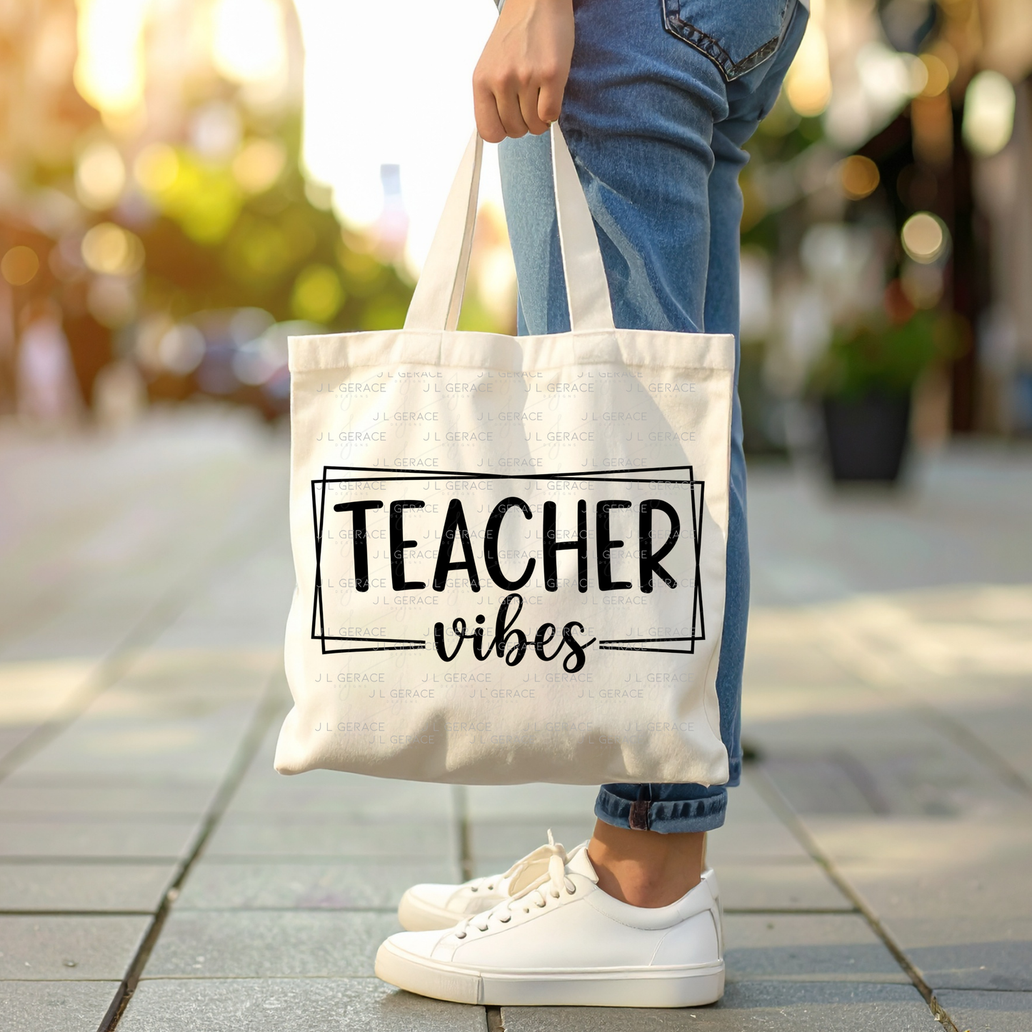 Teacher Vibes PNG Digital Download (4 Colors)