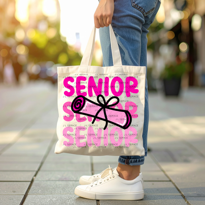 Senior PNG – Pink Diploma Graduation Lettering Design