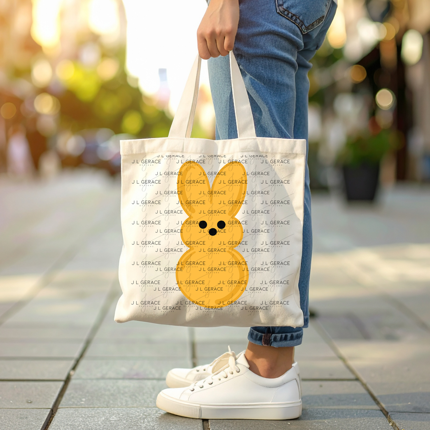Orange Bunny Peep Easter Clipart Sublimation PNG