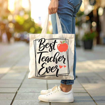 Best Teacher Ever Apple PNG (2 Colors)