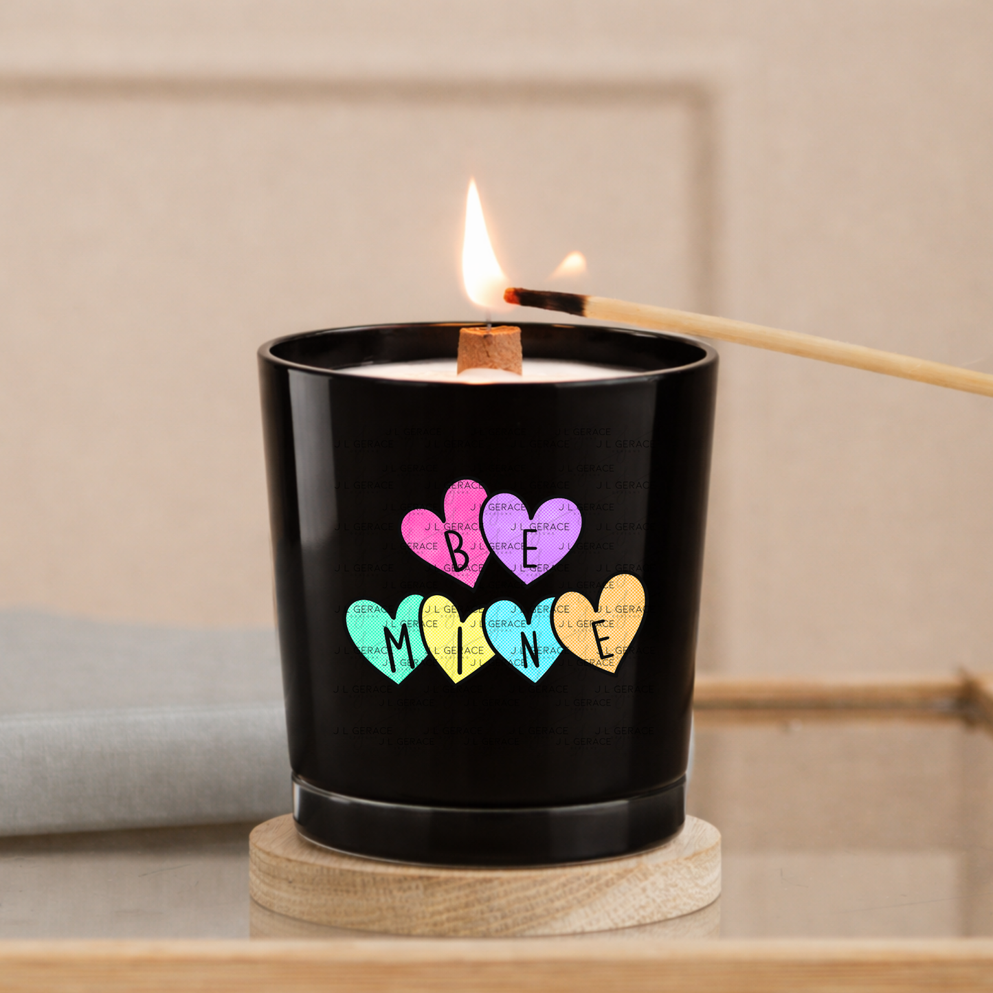 Be Mine Heart Letter PNG with Halftone Fill – Valentine Digital Download