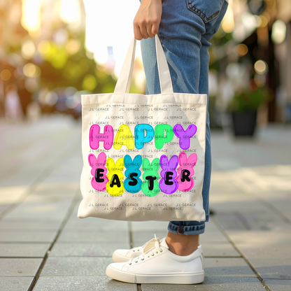 Happy Easter Bunny Clipart Sublimation PNG Peeps Bunny Letter Design