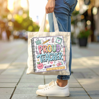 Pastel Proud Teacher Notebook PNG Digital Download