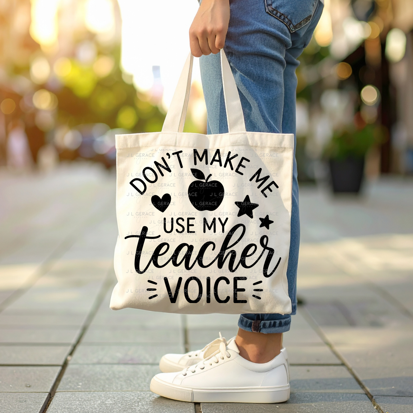 Don't Make Me Use My Teacher Voice PNG (2 Colors)