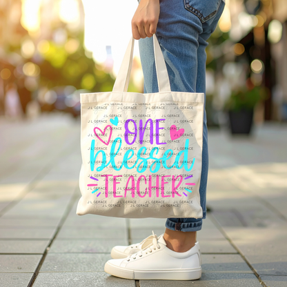One Blessed Teacher Color PNG