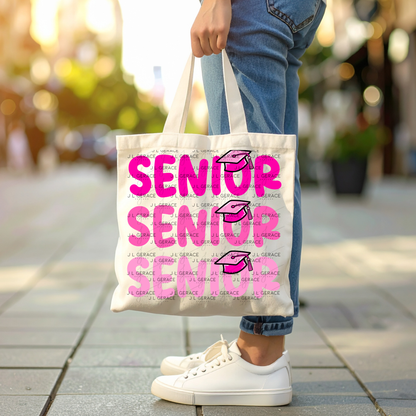 Senior PNG – Pink Graduation Cap Lettering Design