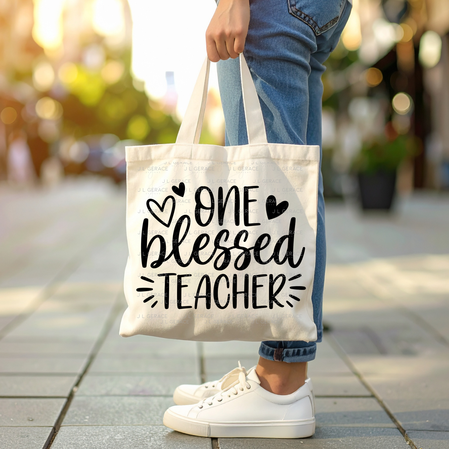 One Blessed Teacher PNG (2 Colors)