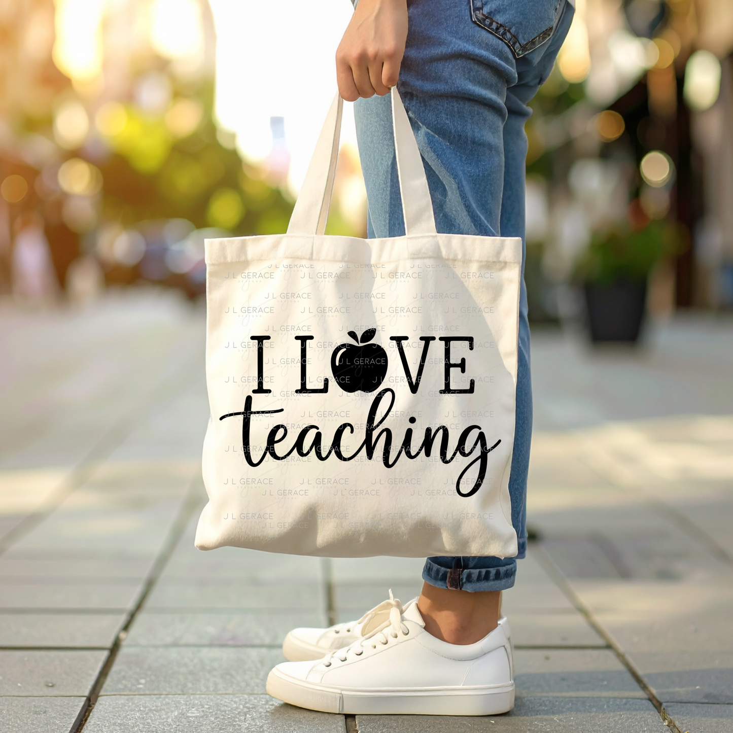 I Love Teaching Apple Teacher Colorful PNG (2 Colors)