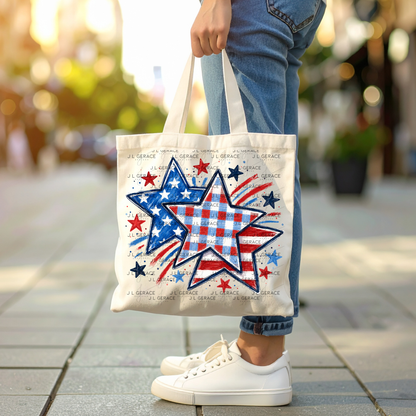 Patriotic Watercolor Stars PNG Design