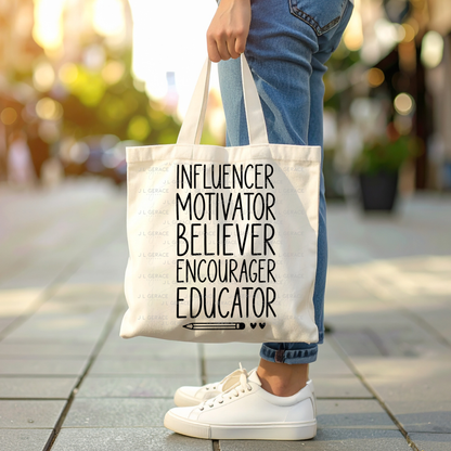 Influencer Motivator Believer Educator Teacher PNG (2 Colors)
