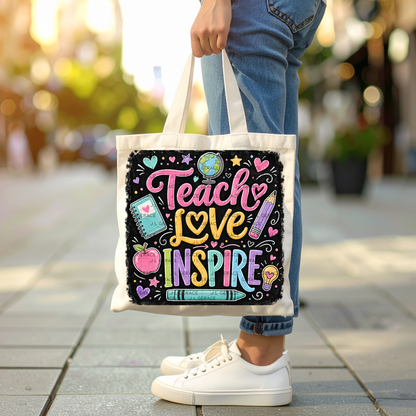 Teach Love Inspire Chalkboard Teacher PNG Digital Download