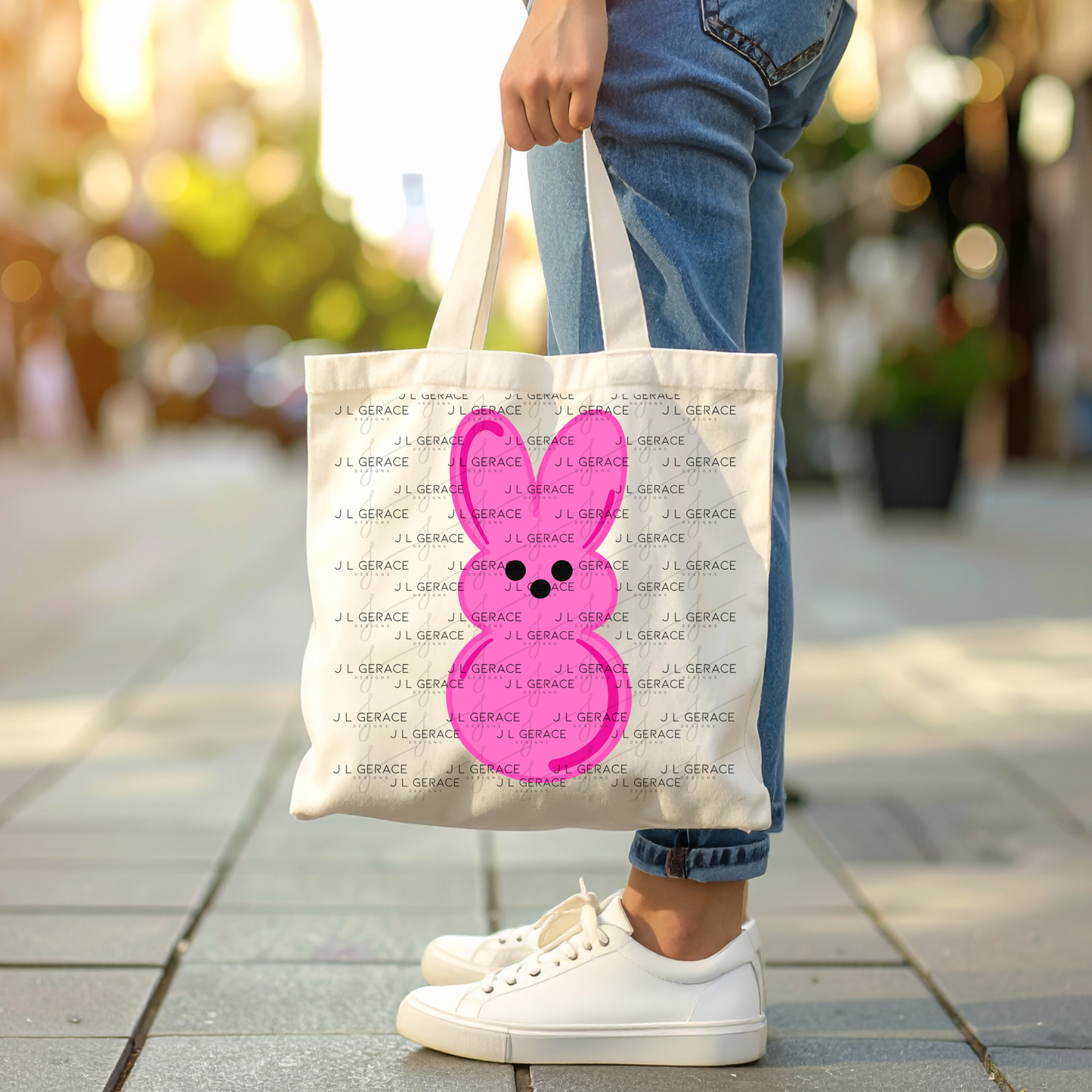 Pink Bunny Peep Easter Candy Clipart Sublimation PNG