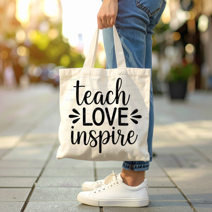 Teach Love Inspire Teacher PNG (2 Colors)