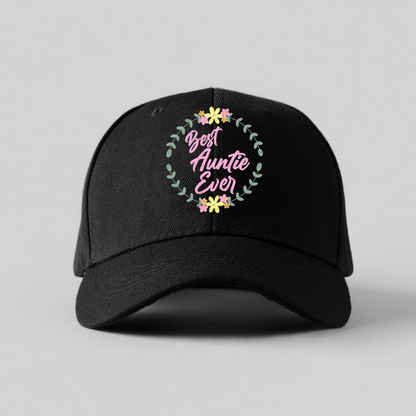 Best Auntie Ever PNG – Floral Wreath Script Sublimation Design