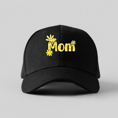 Mom Daisy and Stripes Floral Yellow PNG Design