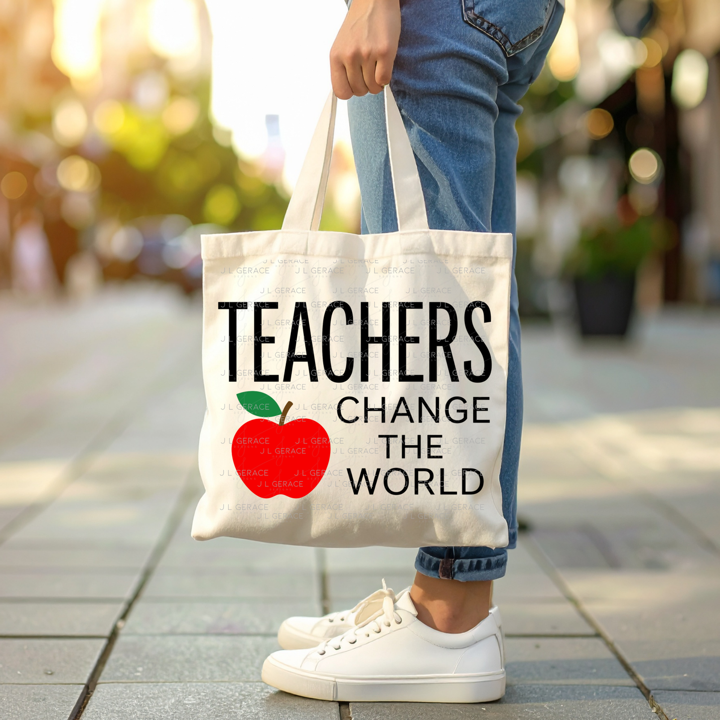 Teachers Change The World Apple PNG Digital Download