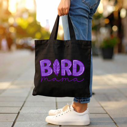 Bird Mama PNG Clipart Sublimation PNG Purple Feather Mom Design Boho Mama Graphic