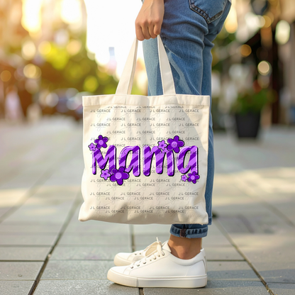 Mama Daisy Floral Purple PNG Design