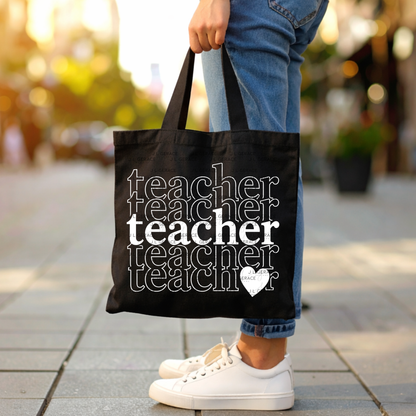 Teacher Teacher Heart PNG Digital Download (2 Colors)