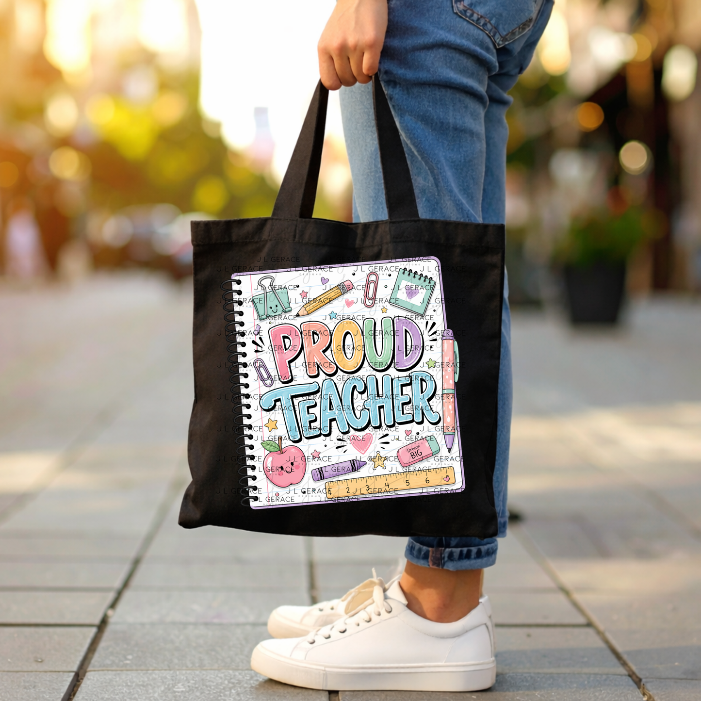 Pastel Proud Teacher Notebook PNG Digital Download