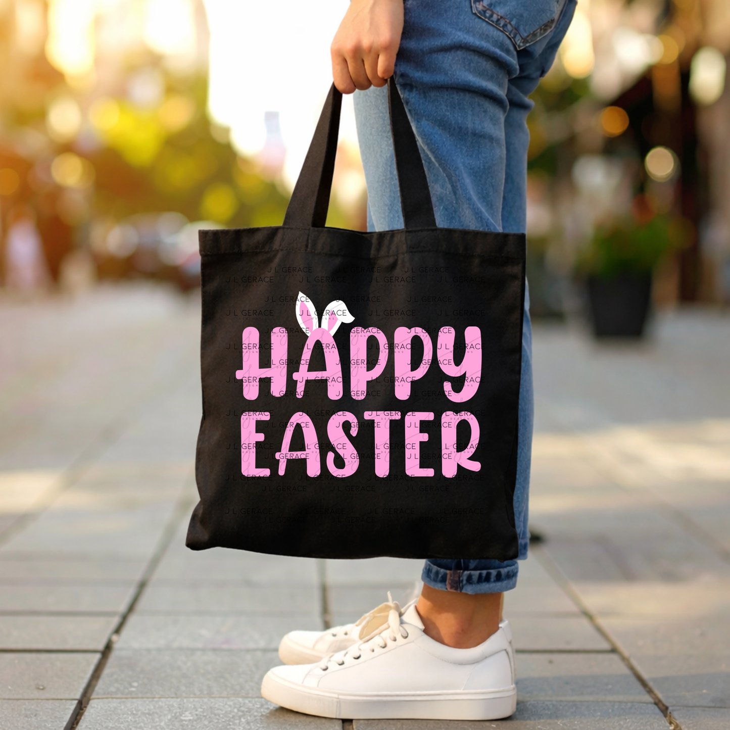 Happy Easter Bunny Ears PNG