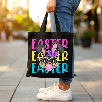 EASTER EASTER EASTER Bunny with Glasses Pink - Yellow - Blue PNG