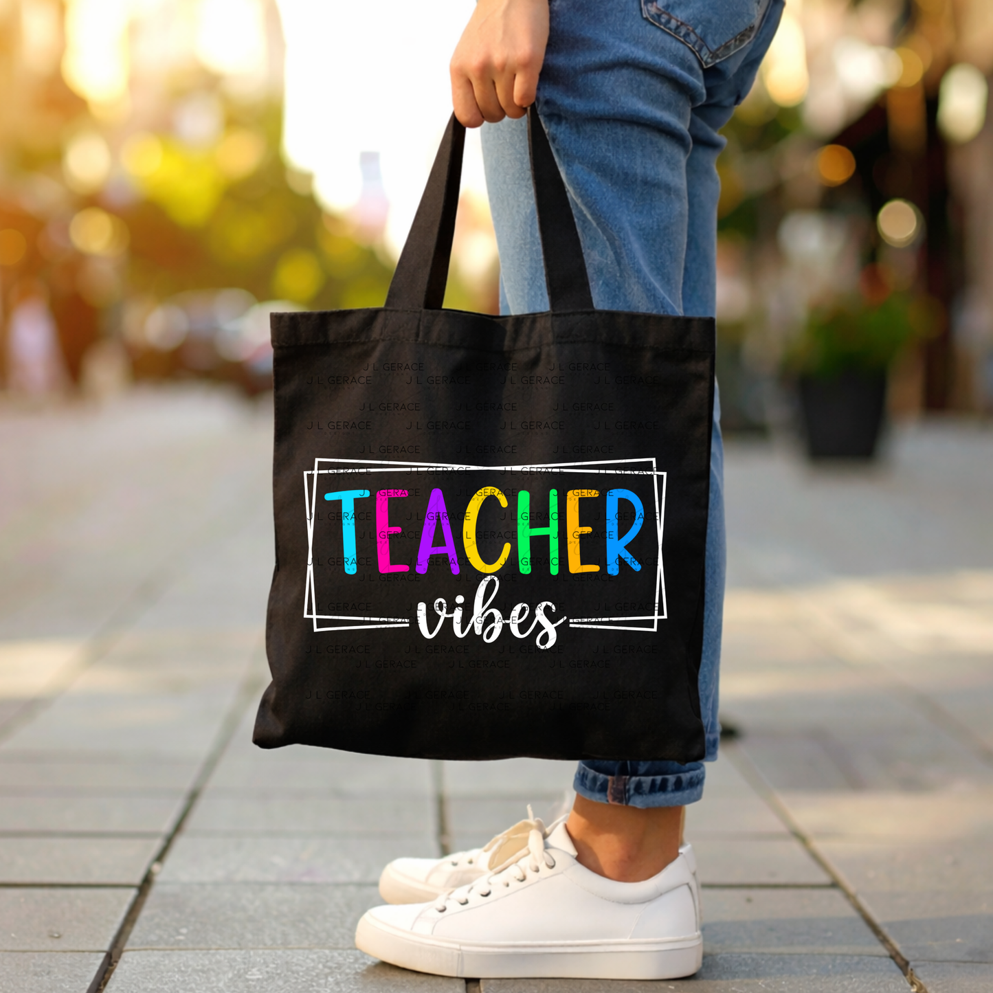 Teacher Vibes PNG Digital Download (4 Colors)