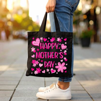 Happy Mothers Day PNG – Pink Hearts Floral Sublimation Design