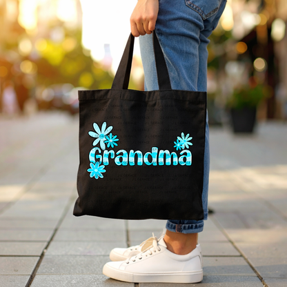 Grandma PNG – Blue Floral Name Sublimation Design