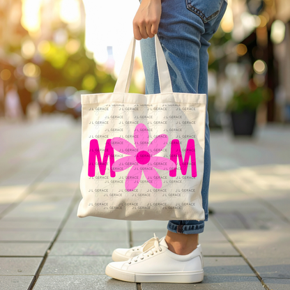 Mom Daisy Floral Pink Gradient PNG Design