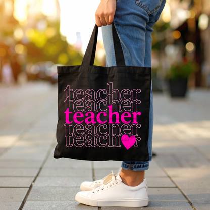 Teacher Teacher Heart Pink PNG Digital Download