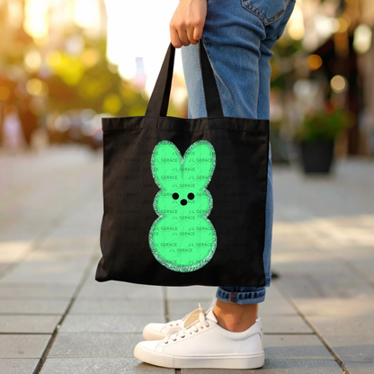 Green Glitter Bunny Peep Easter Clipart Sublimation PNG
