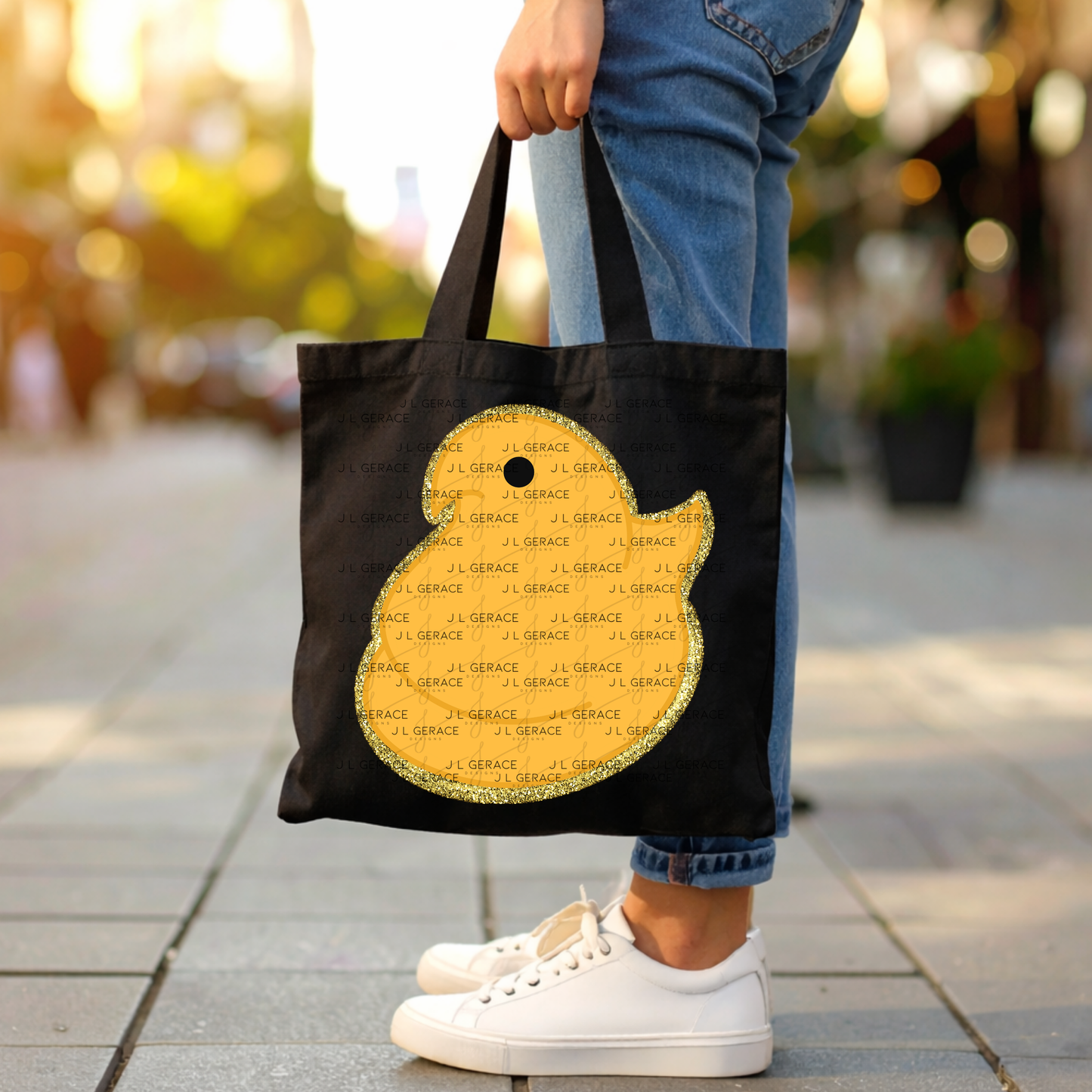 Orange Glitter Easter Peep Chick Clipart Sublimation PNG