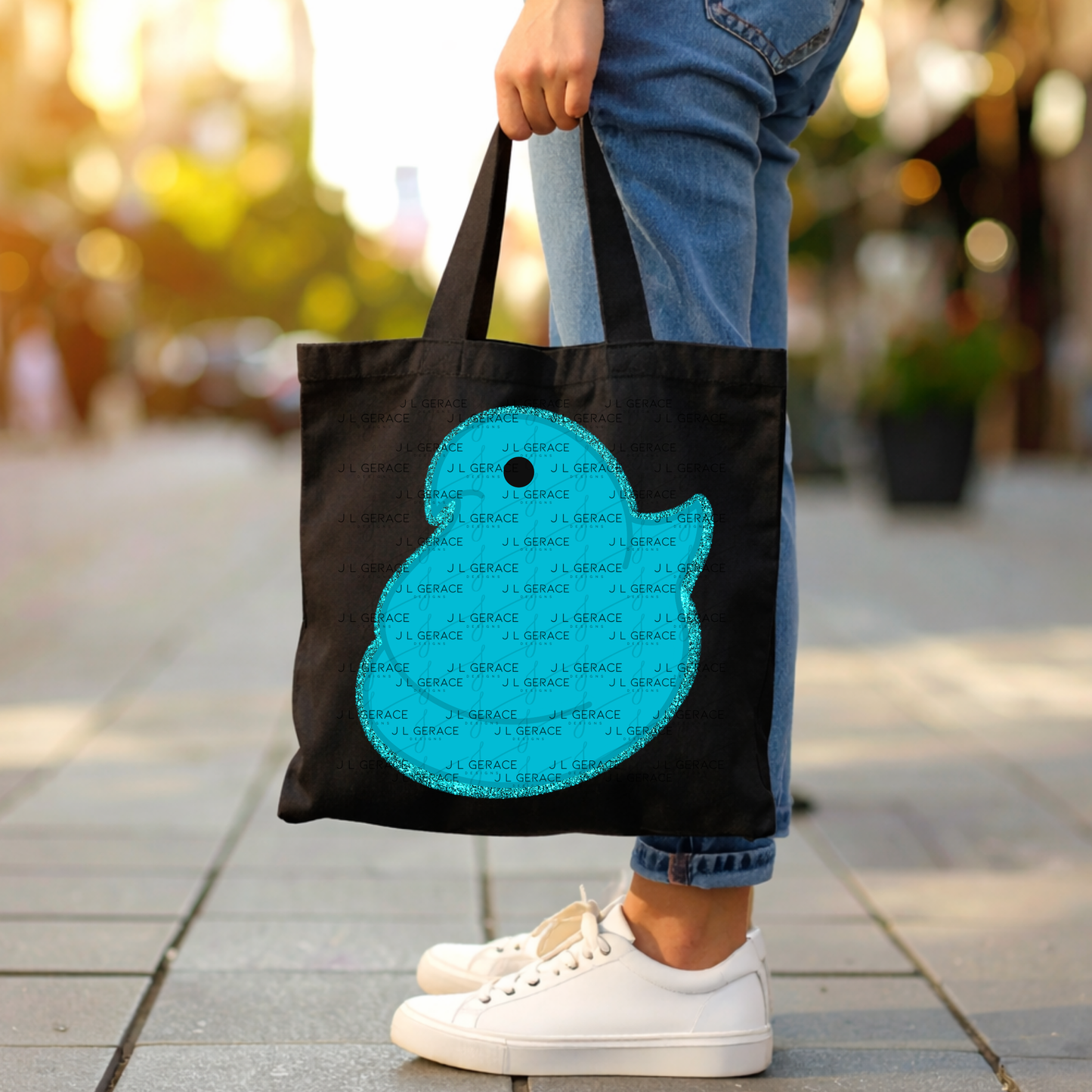 Blue Glitter Easter Peep Chick Clipart Sublimation PNG