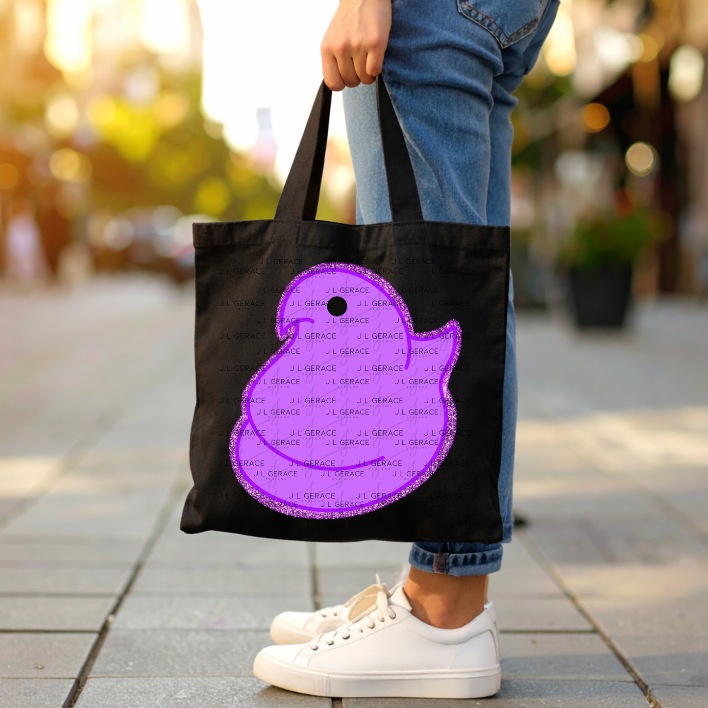 Purple Glitter Easter Peep Chick Clipart Sublimation PNG