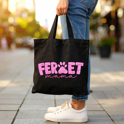 Ferret Mama PNG – Pink Paw Print Design for Pet Lovers