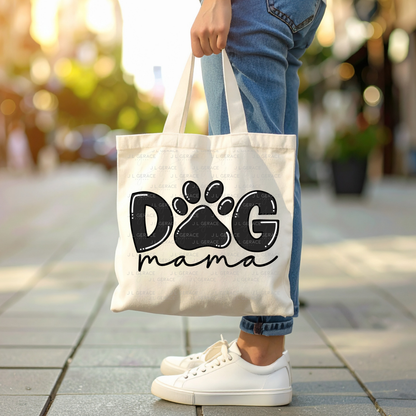 Dog Mama PNG – Black Paw Print Sublimation Design