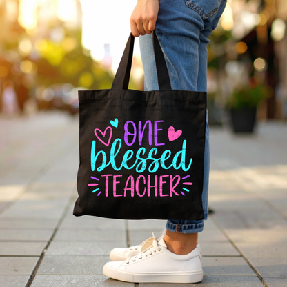 One Blessed Teacher Color PNG