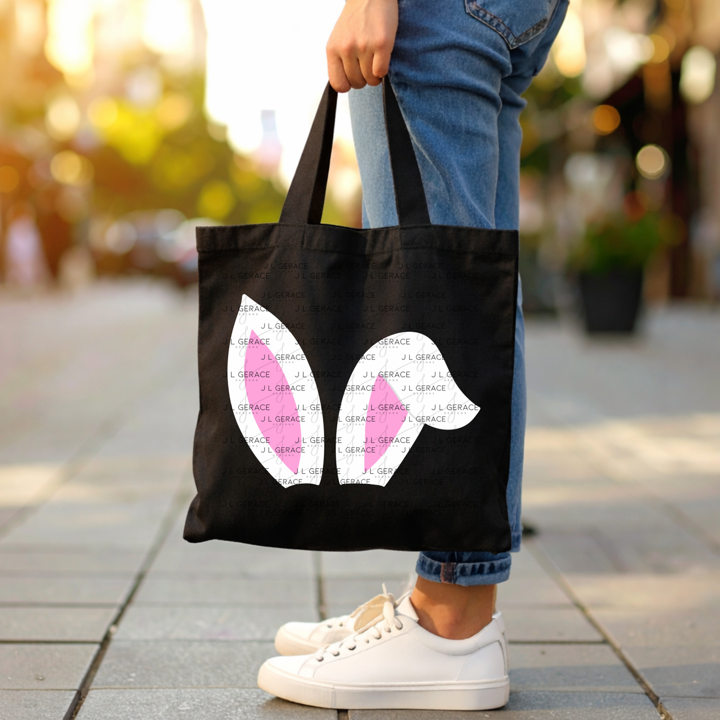 White Easter Bunny Ears PNG