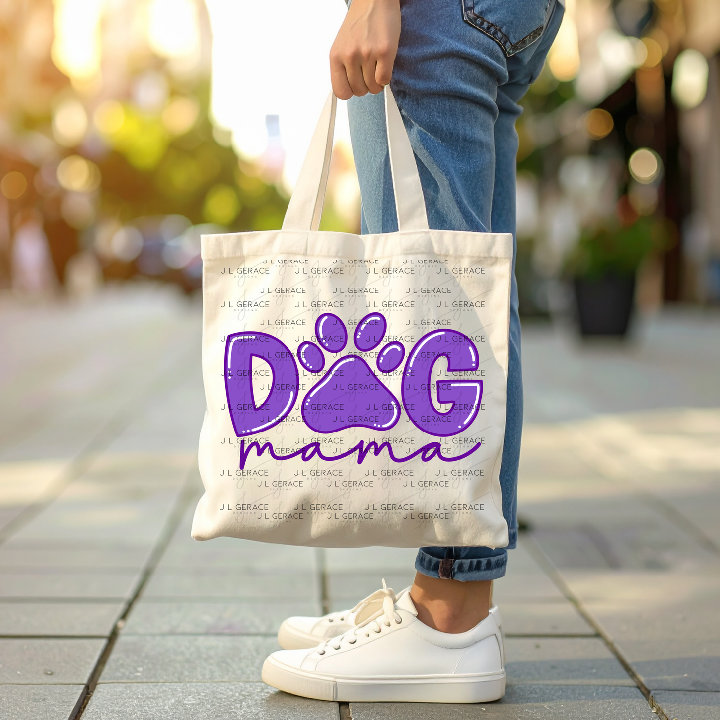 Dog Mama PNG – Paw Print Mothers Day Sublimation Design