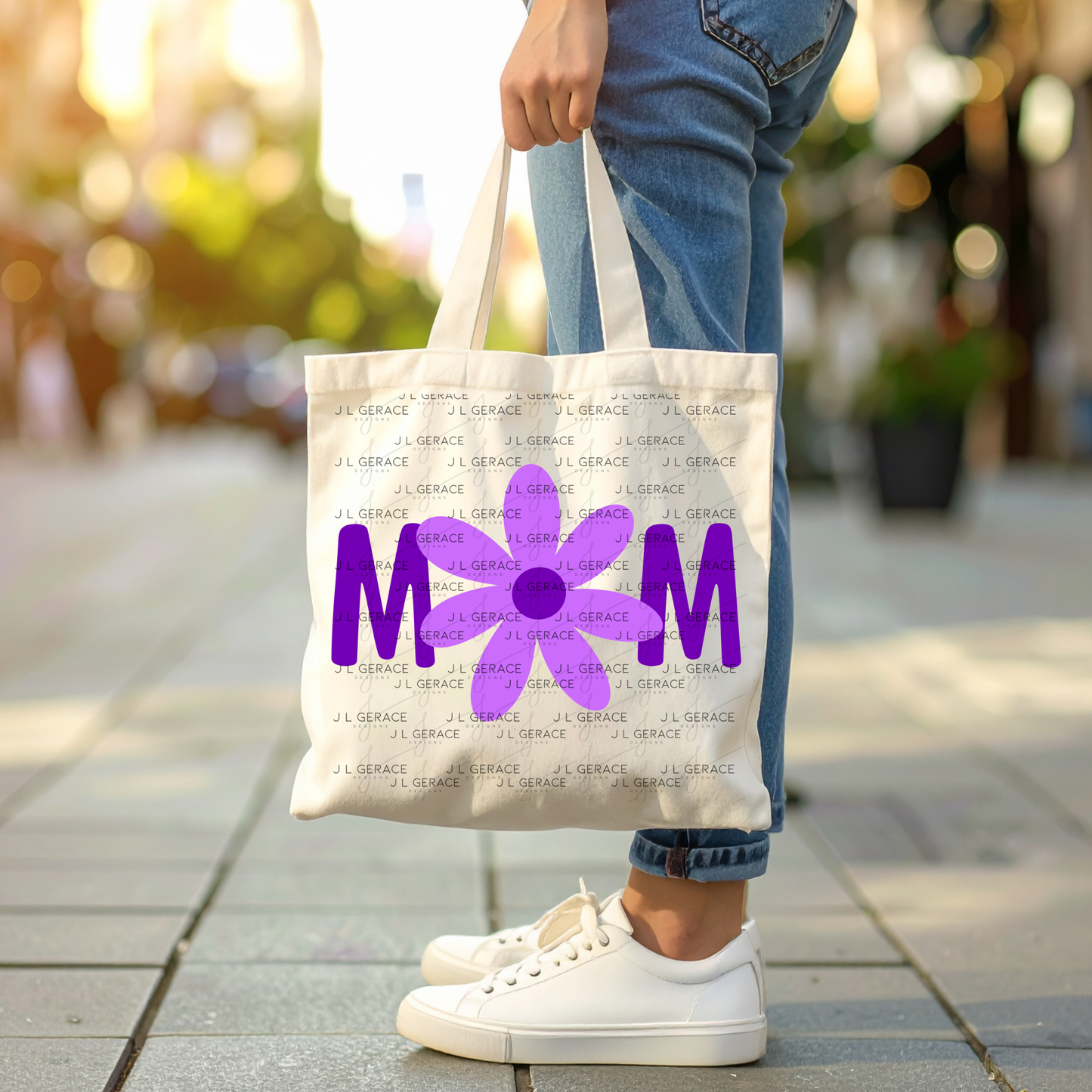 Mom Flower PNG Clipart Sublimation PNG Mothers Day Purple Daisy Design